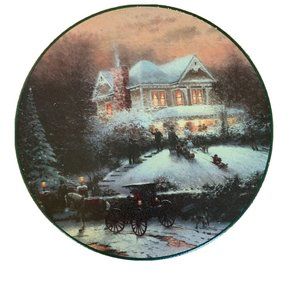 Thomas Kinkade “All Friends are Welcome” Empty Christmas Tin Hickory Farms